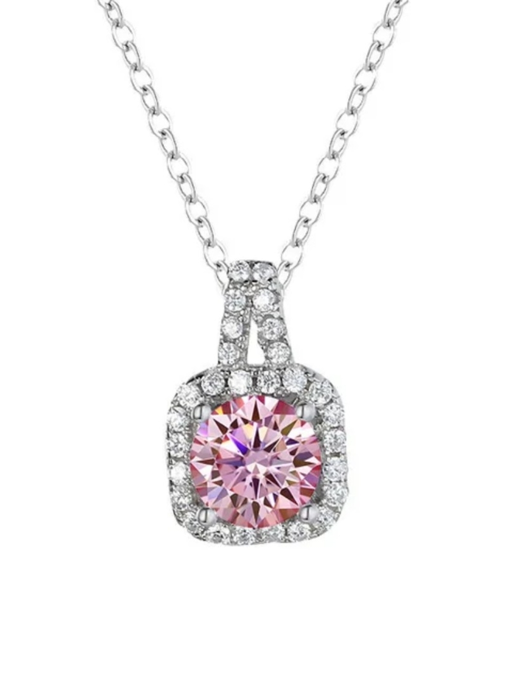 Pink Pendant Necklace Set Like New